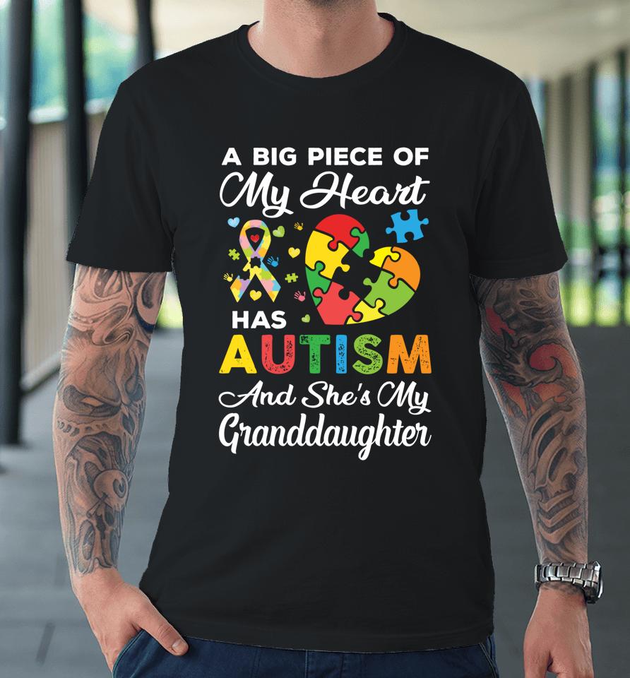 A Big Piece Of My Heart Has Autism And She's Granddaughter Premium T-Shirt