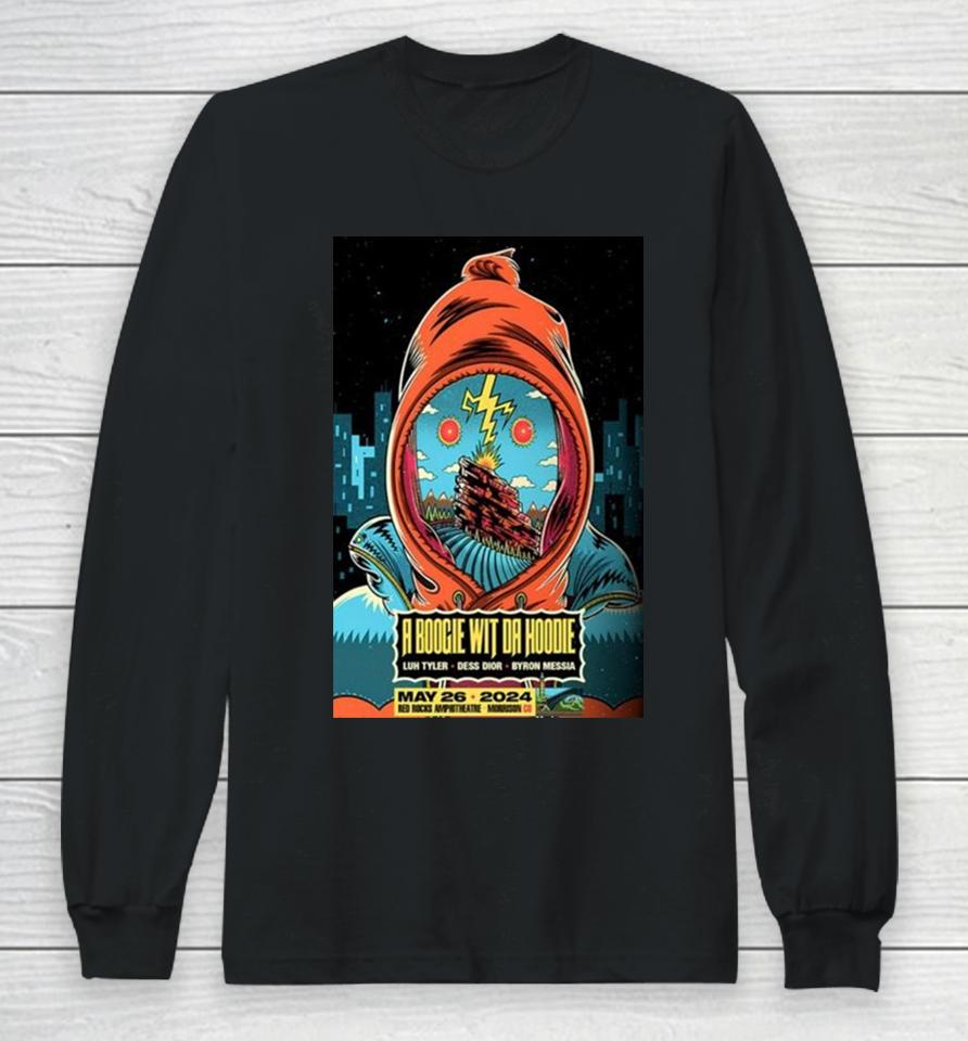 A Boogie Wit Da Hoodie 26Th May, 2024 Red Rocks Amphitheatre, Morrison Tour Long Sleeve T-Shirt