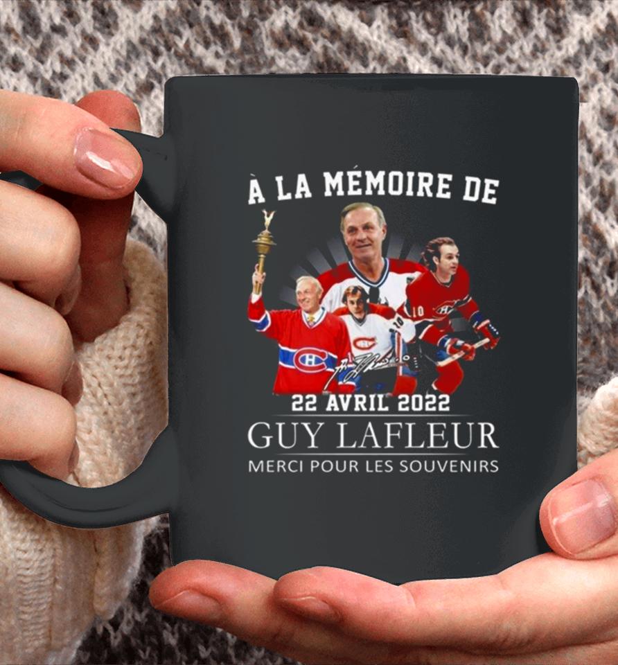 A La Memoire De 22 Avril 2022 Guy Lafleur Merci Pour Les Souvenirs Signature Coffee Mug