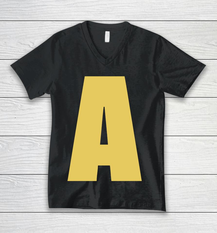 A Letter Alvin Chipmunks Unisex V-Neck T-Shirt