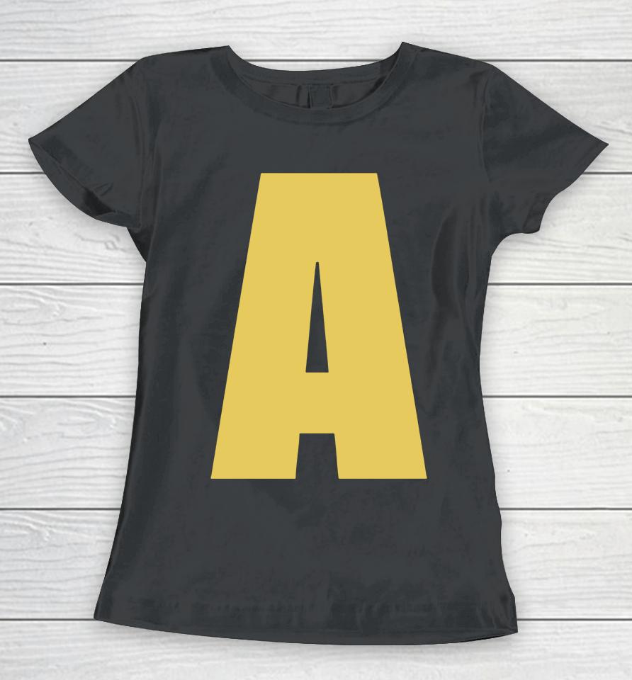 A Letter Alvin Chipmunks Women T-Shirt