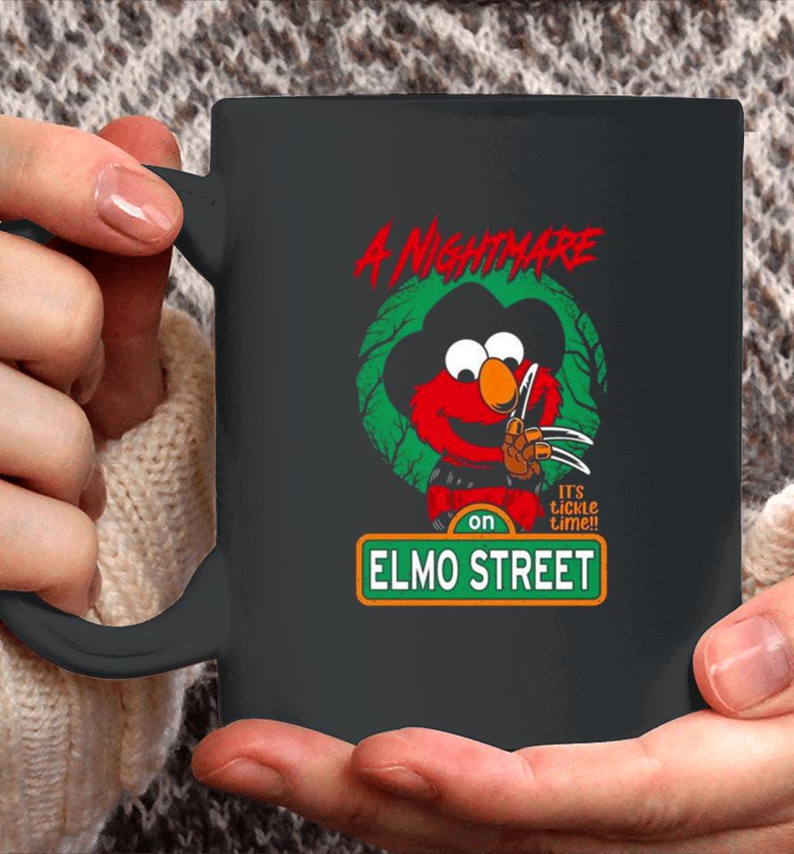 A Nightmare On Elmo Street It’s Tickle Time Halloween 2023 Coffee Mug
