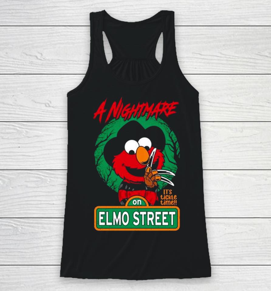 A Nightmare On Elmo Street It’s Tickle Time Halloween 2023 Racerback Tank