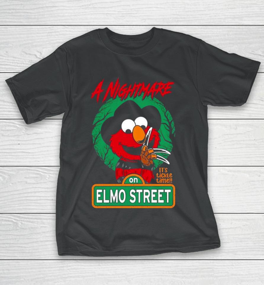 A Nightmare On Elmo Street It’s Tickle Time Halloween 2023 T-Shirt