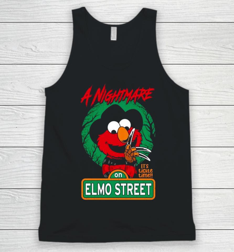 A Nightmare On Elmo Street It’s Tickle Time Halloween 2023 Unisex Tank Top