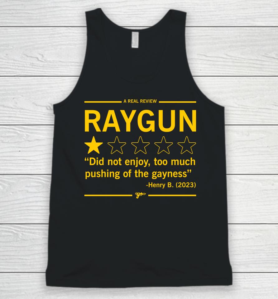 A Real Review Raygun Unisex Tank Top