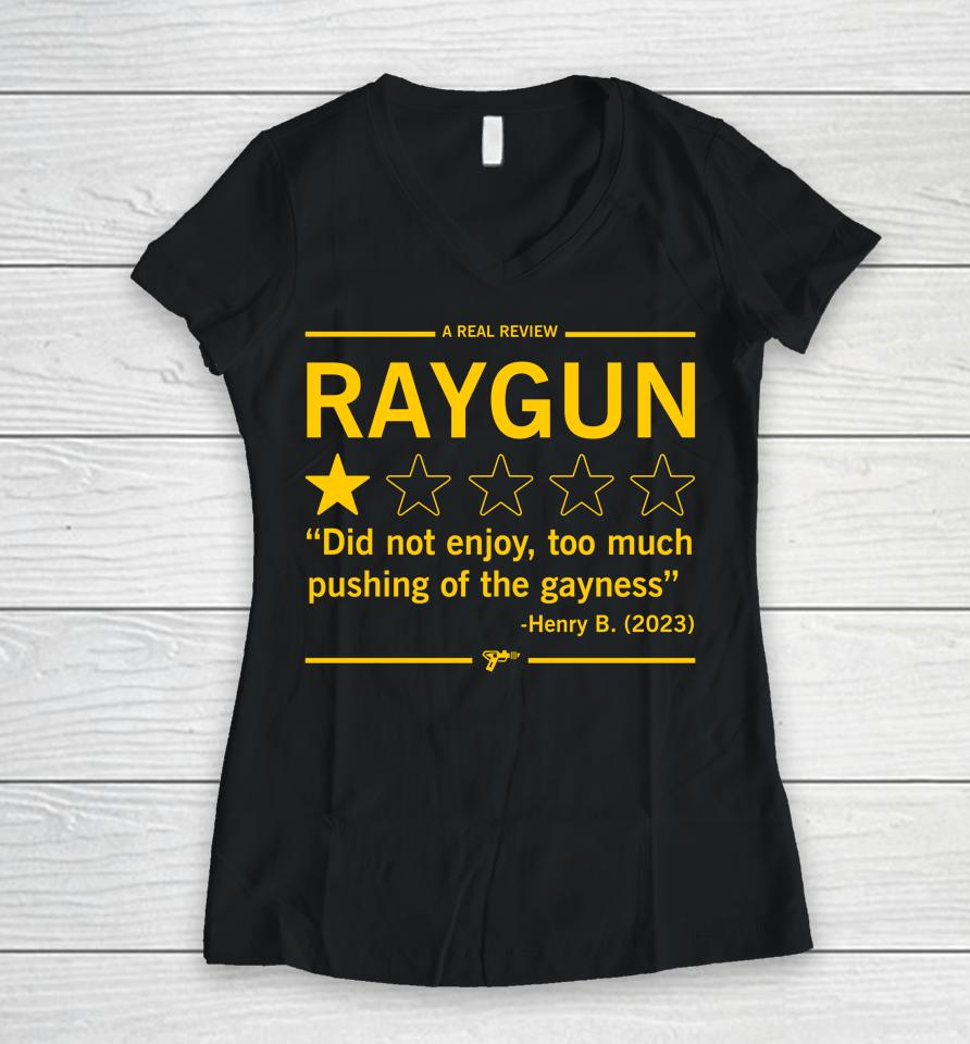 A Real Review Raygun Women V-Neck T-Shirt