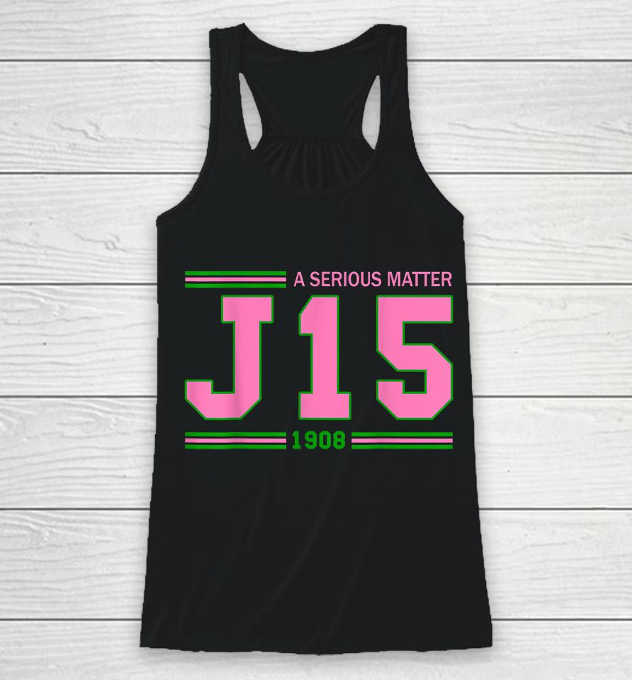 A Serious Matter J15 Founder's Day Pink And Green Aka Women Racerback Tank