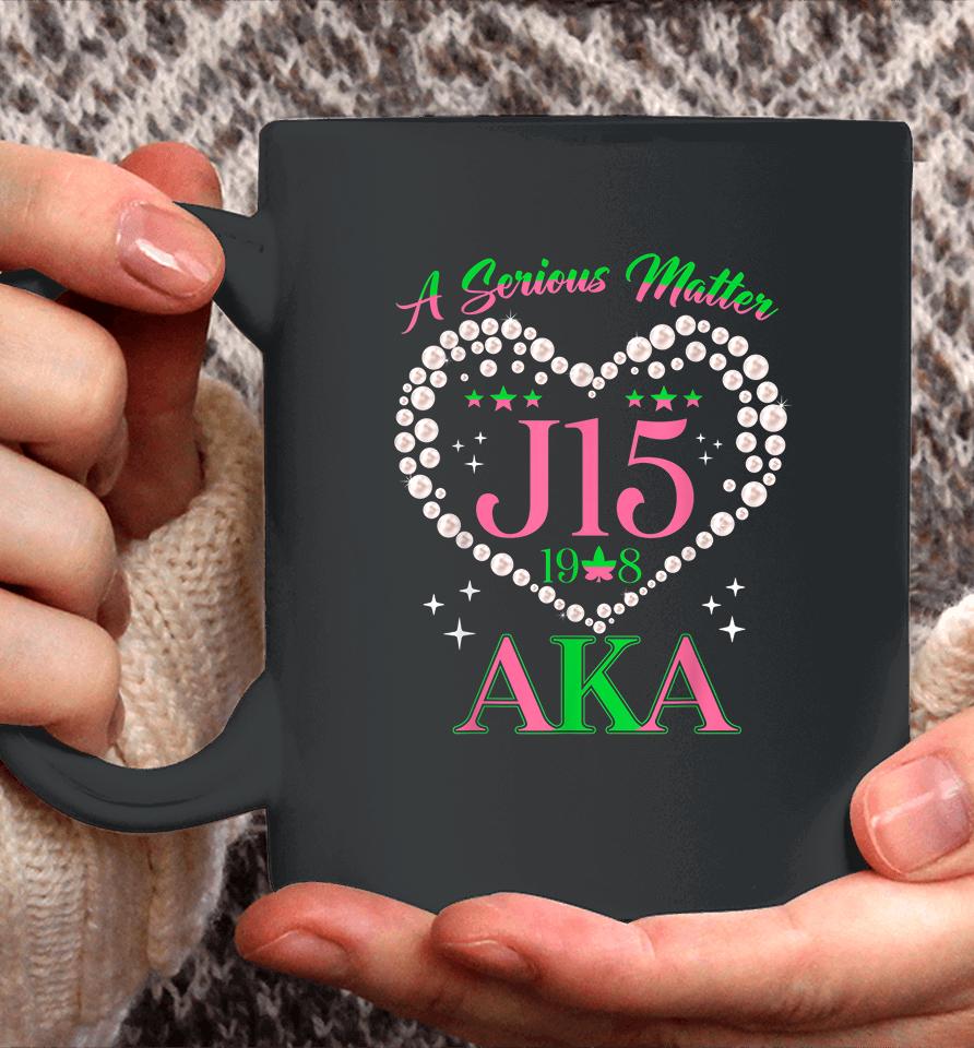 A Serious Matter Pearl Heart J15 Founder's Day Aka Women Coffee Mug
