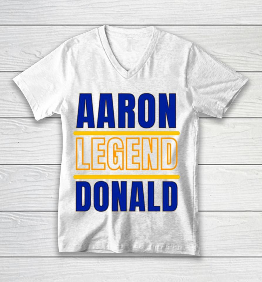 Aaron Donald Legend Los Angeles Rams Football Unisex V-Neck T-Shirt
