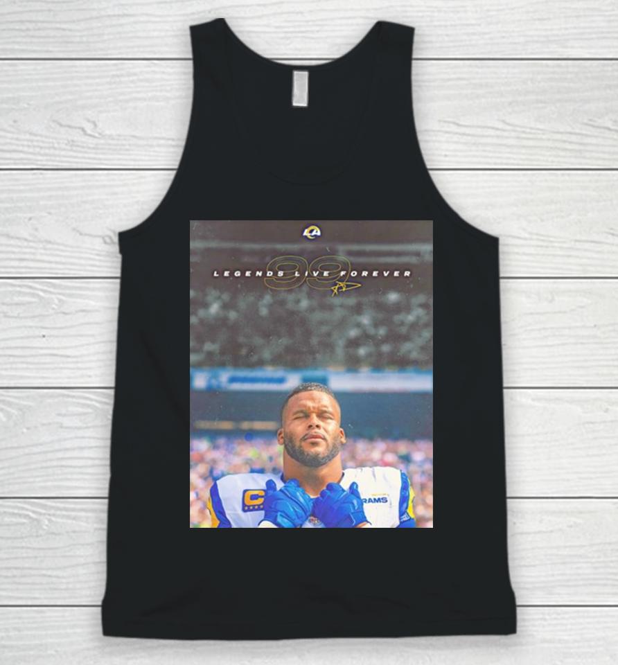 Aaron Donald Los Angeles Rams 99 Lengends Live Forever Unisex Tank Top