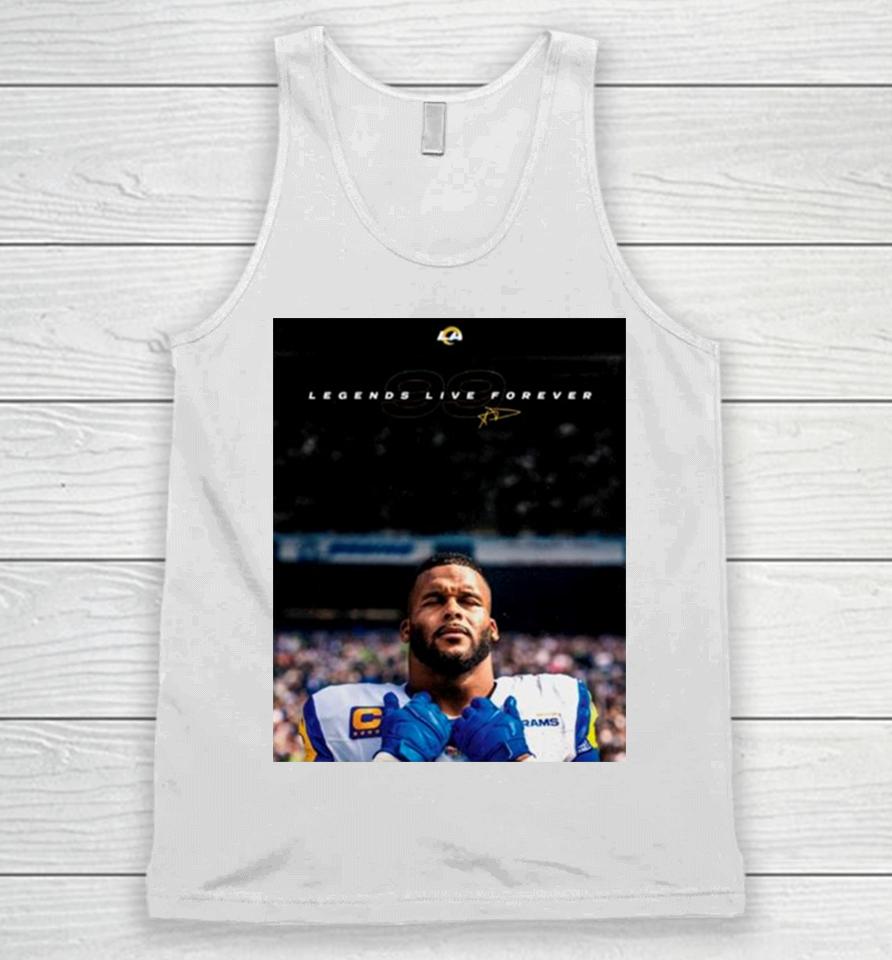 Aaron Donald Los Angeles Rams Legends Live Forever Unisex Tank Top