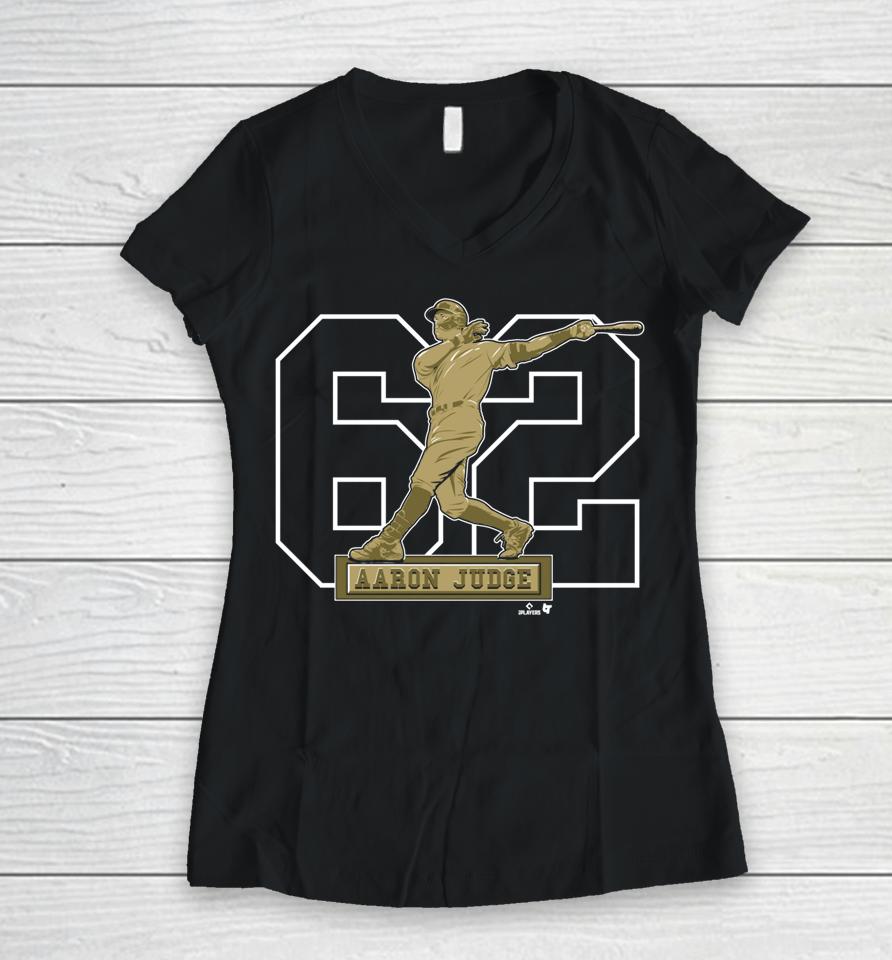 Aaron Judge - 62 - New York Baseball Women V-Neck T-Shirt