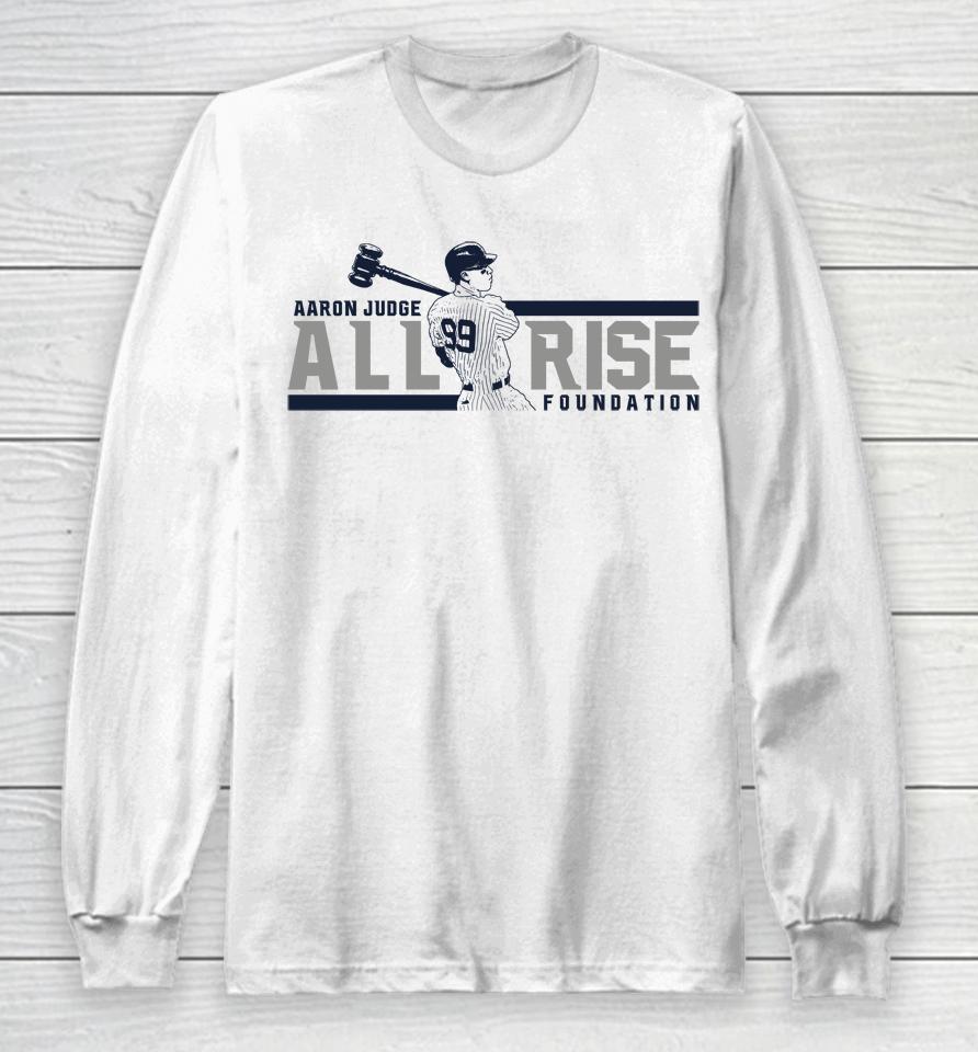Aaron Judge All Rise Foundation Logo Long Sleeve T-Shirt