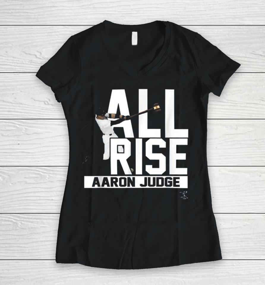 Aaron Judge All Rise Women V-Neck T-Shirt