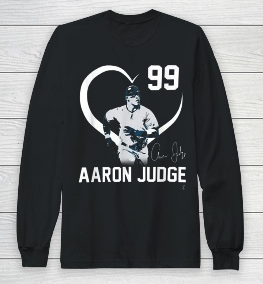 Aaron Judge Player Heart Signature Shirt Long Sleeve T-Shirt