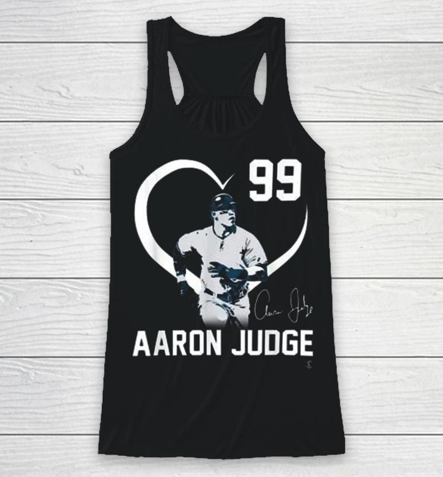 Aaron Judge Player Heart Signature Shirt Racerback Tank