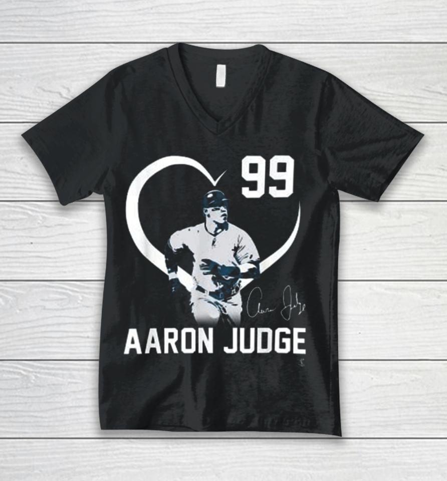 Aaron Judge Player Heart Signature Shirt Unisex V-Neck T-Shirt