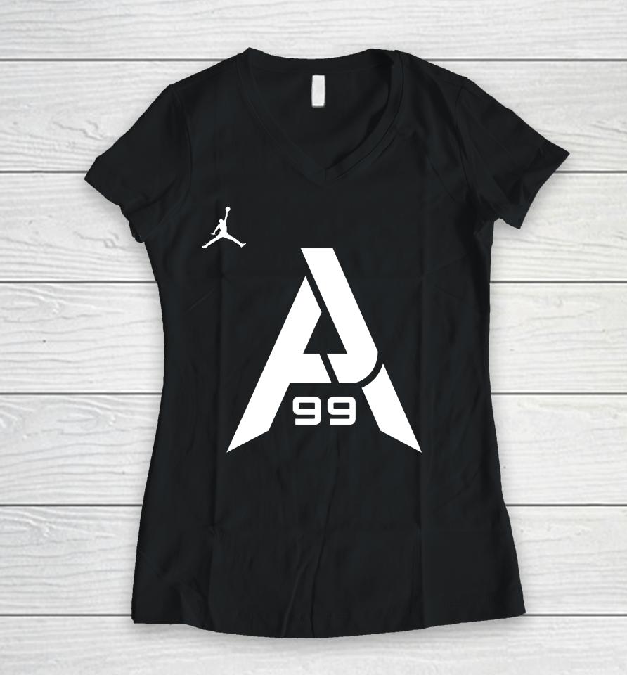 Aaron Judge Wearing A99 Women V-Neck T-Shirt