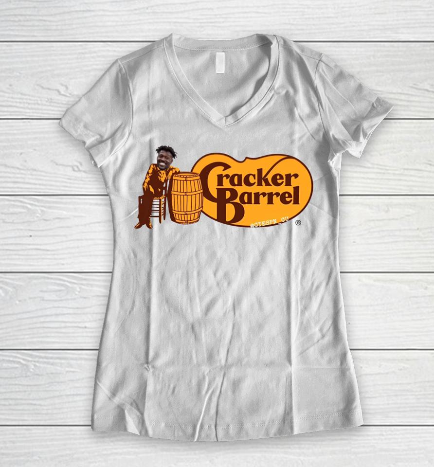 Ab84 Ctespn Cracker Barrel Women V-Neck T-Shirt
