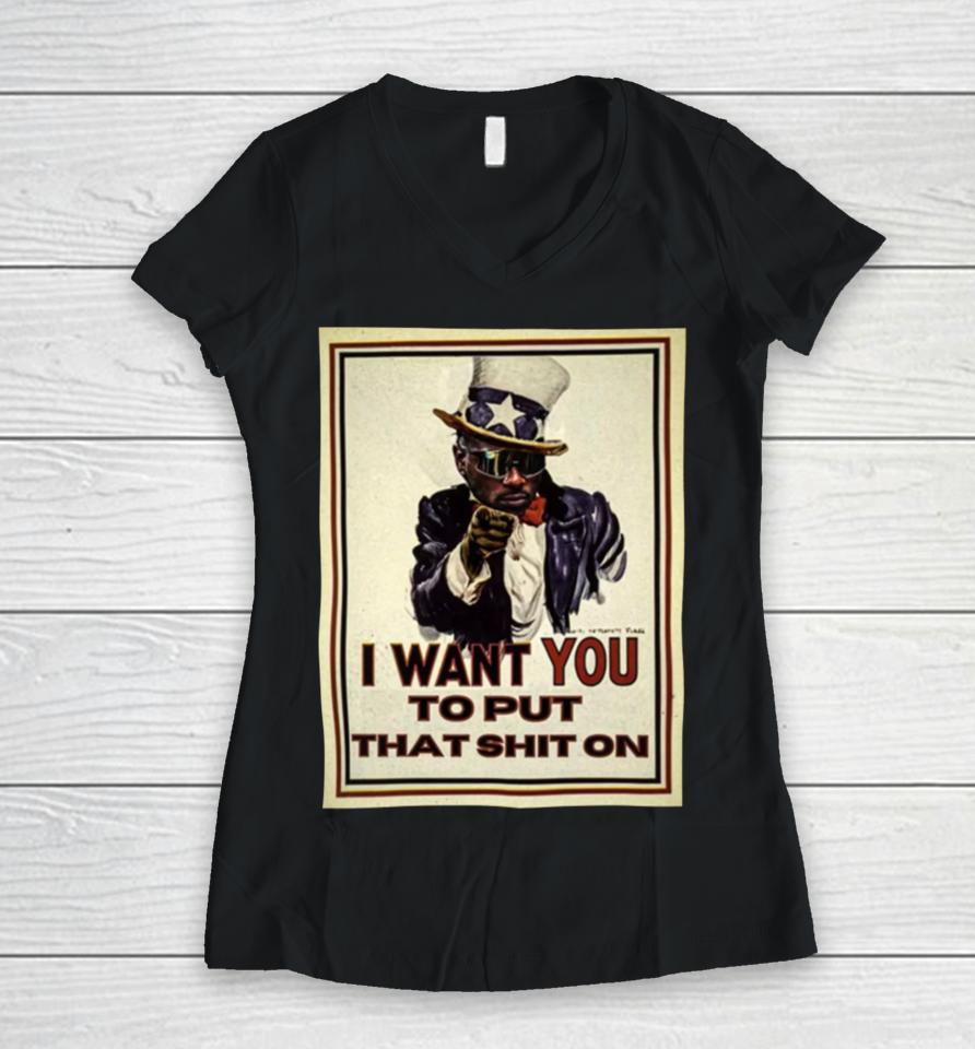 Ab84 I Want You Ptso Women V-Neck T-Shirt