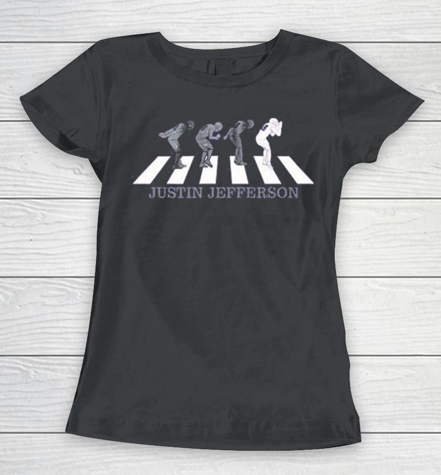 Abbey Road Griddy Justin Jefferson Minnesota Vikings Women T-Shirt