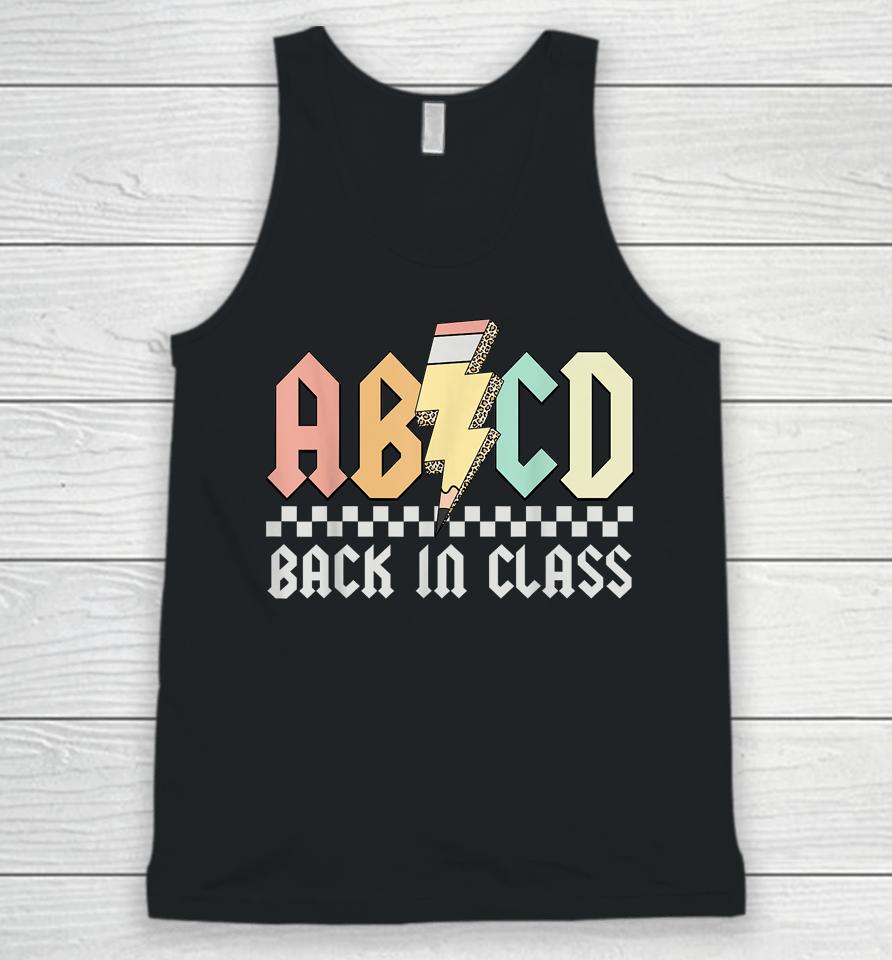Abcd Alphabets Back In Class Pencil Lightning Teacher Rock Unisex Tank Top