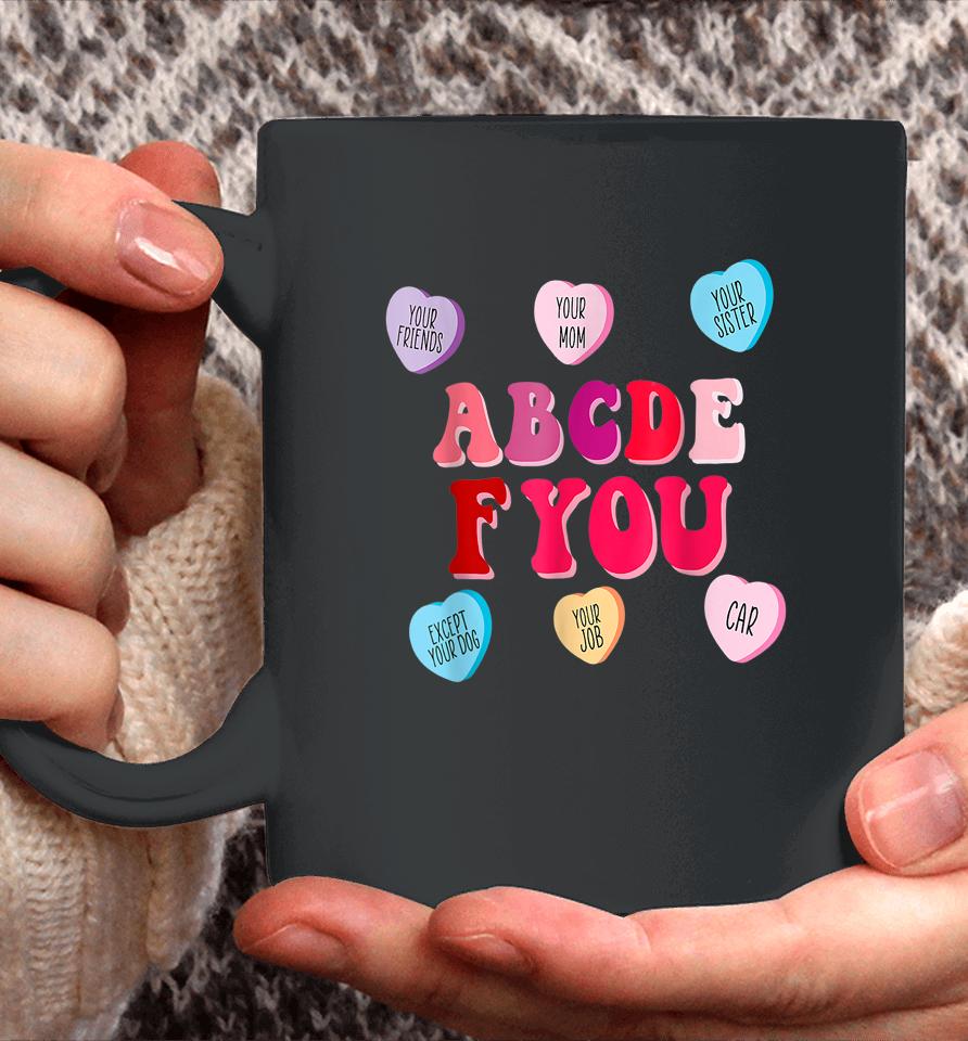 Abcdefu Hearts Funny Valentine's Day Coffee Mug