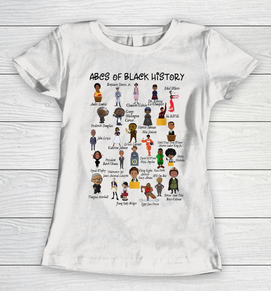 Abcs Of Black History Month Pride Teacher Gift Women T-Shirt