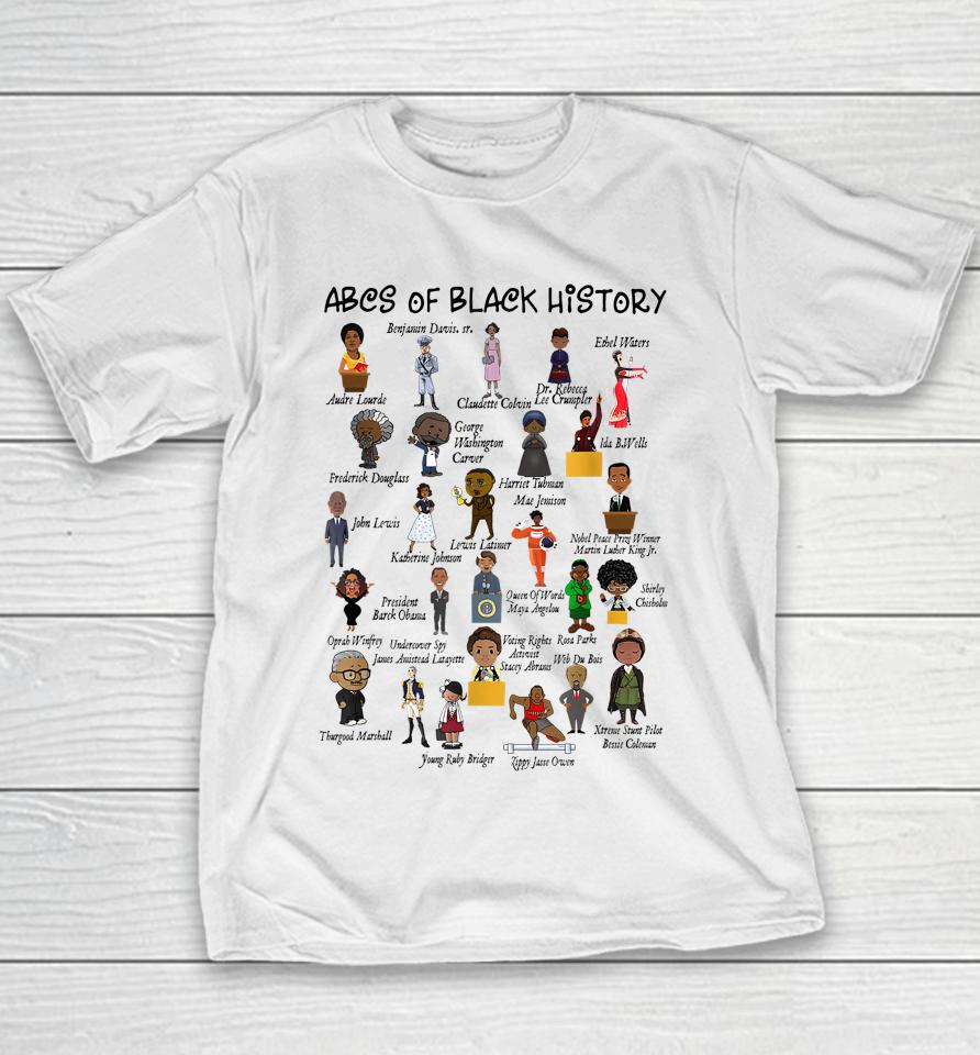 Abcs Of Black History Month Pride Teacher Gift Youth T-Shirt