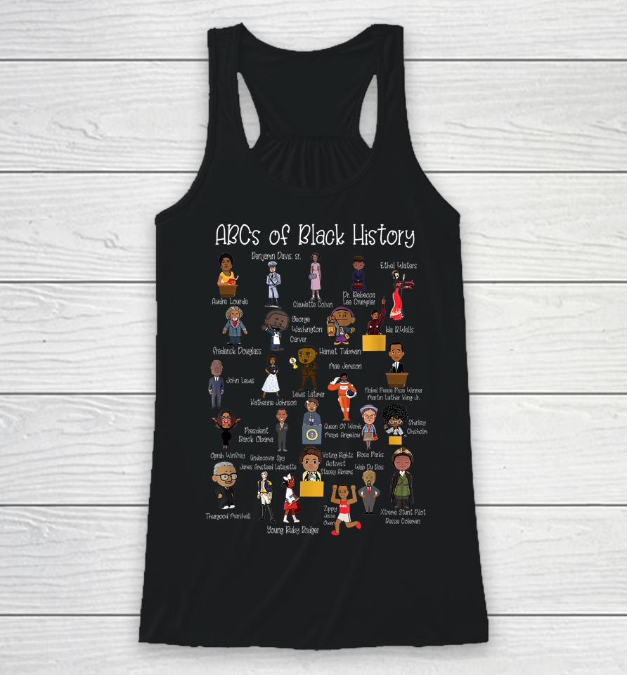 Abcs Of Black History Month Pride Women Men Teacher Gift Racerback Tank