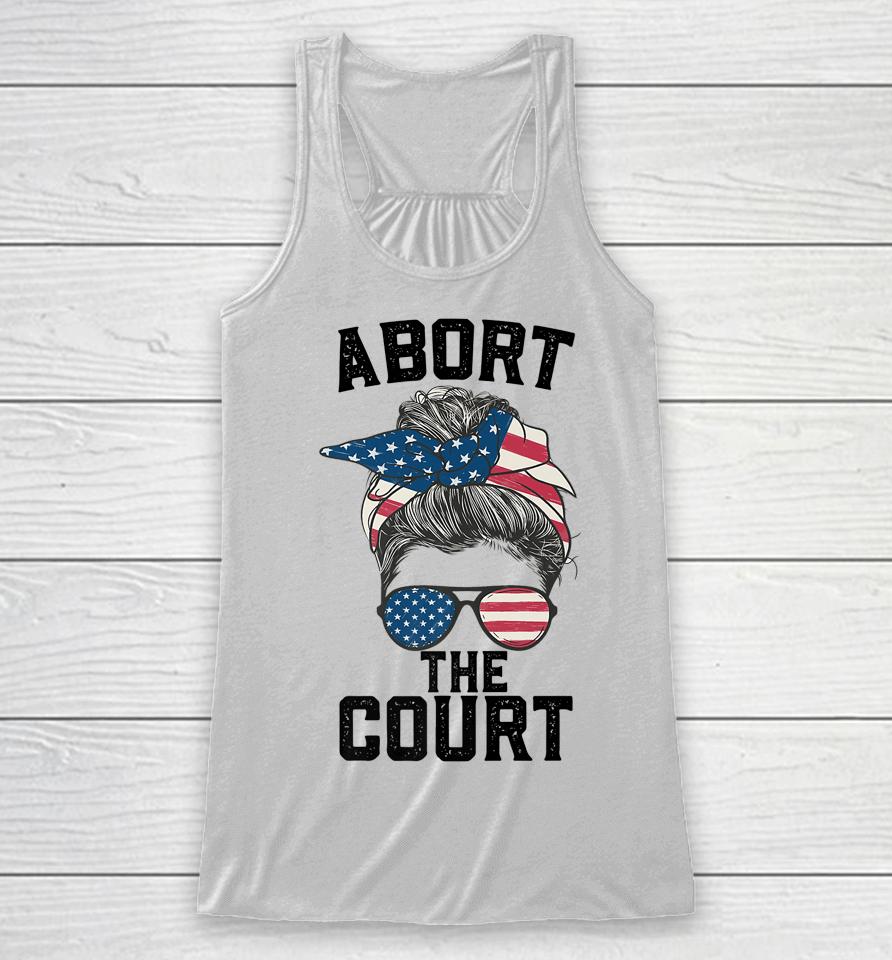 Abort The Court Messy Usa Flag Women Abort The Court Racerback Tank
