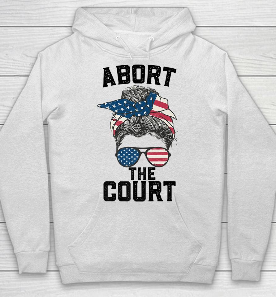 Abort The Court Messy Usa Flag Women Abort The Court Hoodie