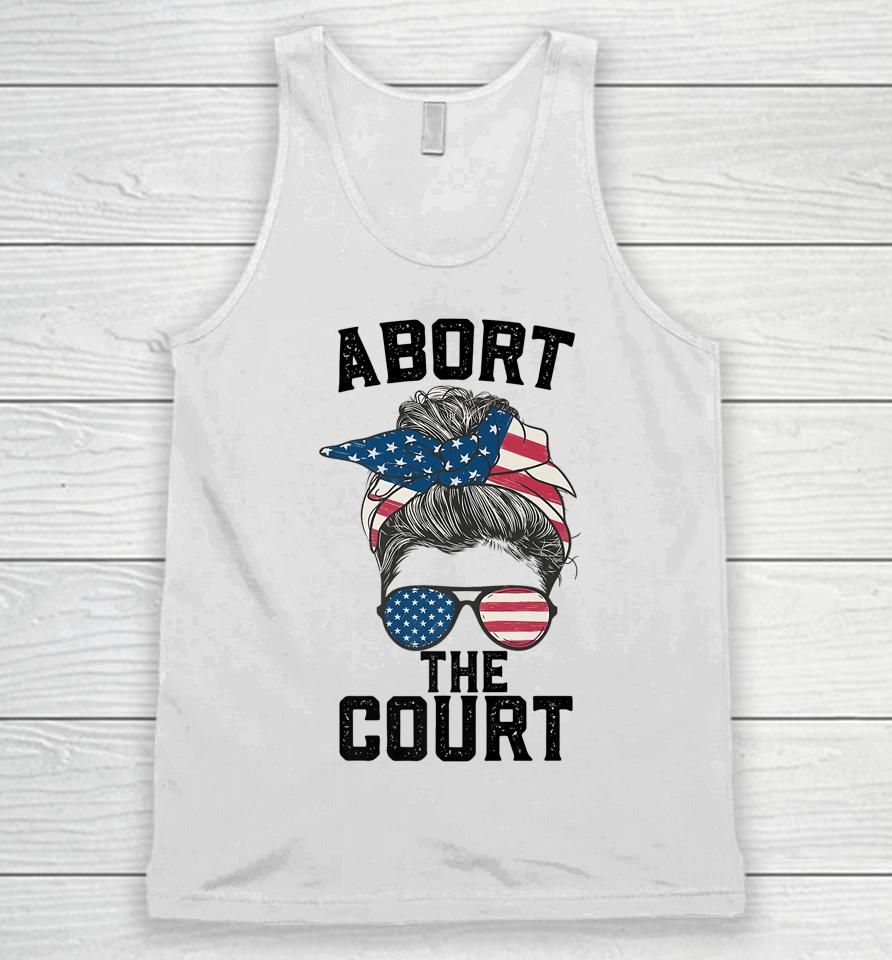 Abort The Court Messy Usa Flag Women Abort The Court Unisex Tank Top