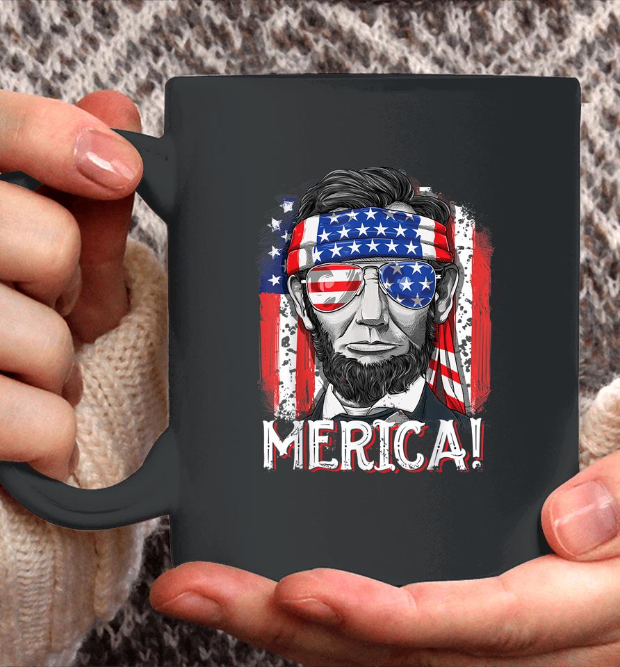 Abraham Lincoln 4Th Of July Merica American Flag Coffee Mug