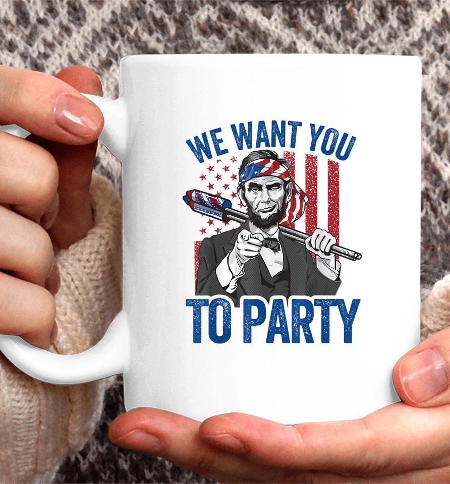 Abraham Lincoln 4Th Of July Shirt Men American Usa Flag Coffee Mug