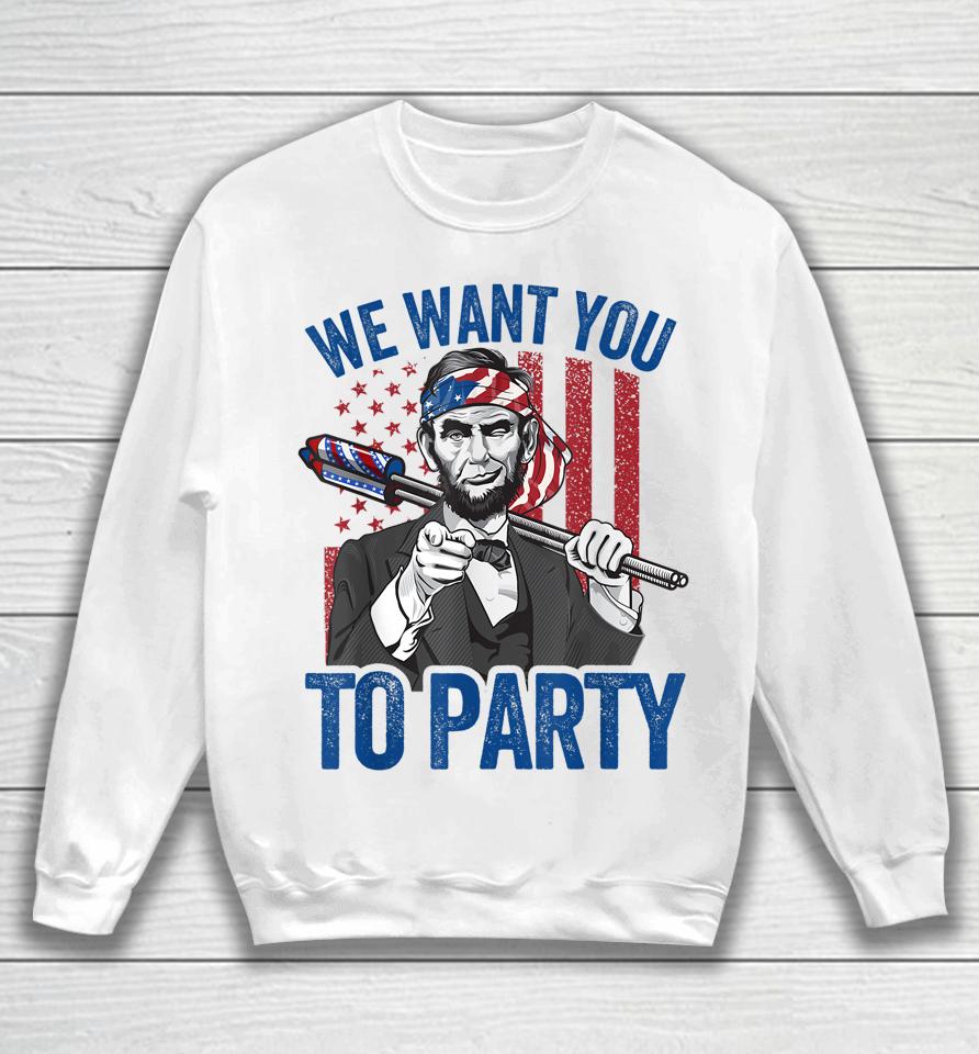 Abraham Lincoln 4Th Of July Shirt Men American Usa Flag Sweatshirt