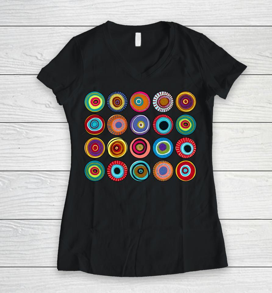 Abstract Polka Dot September 15Th International Dot Day Women V-Neck T-Shirt
