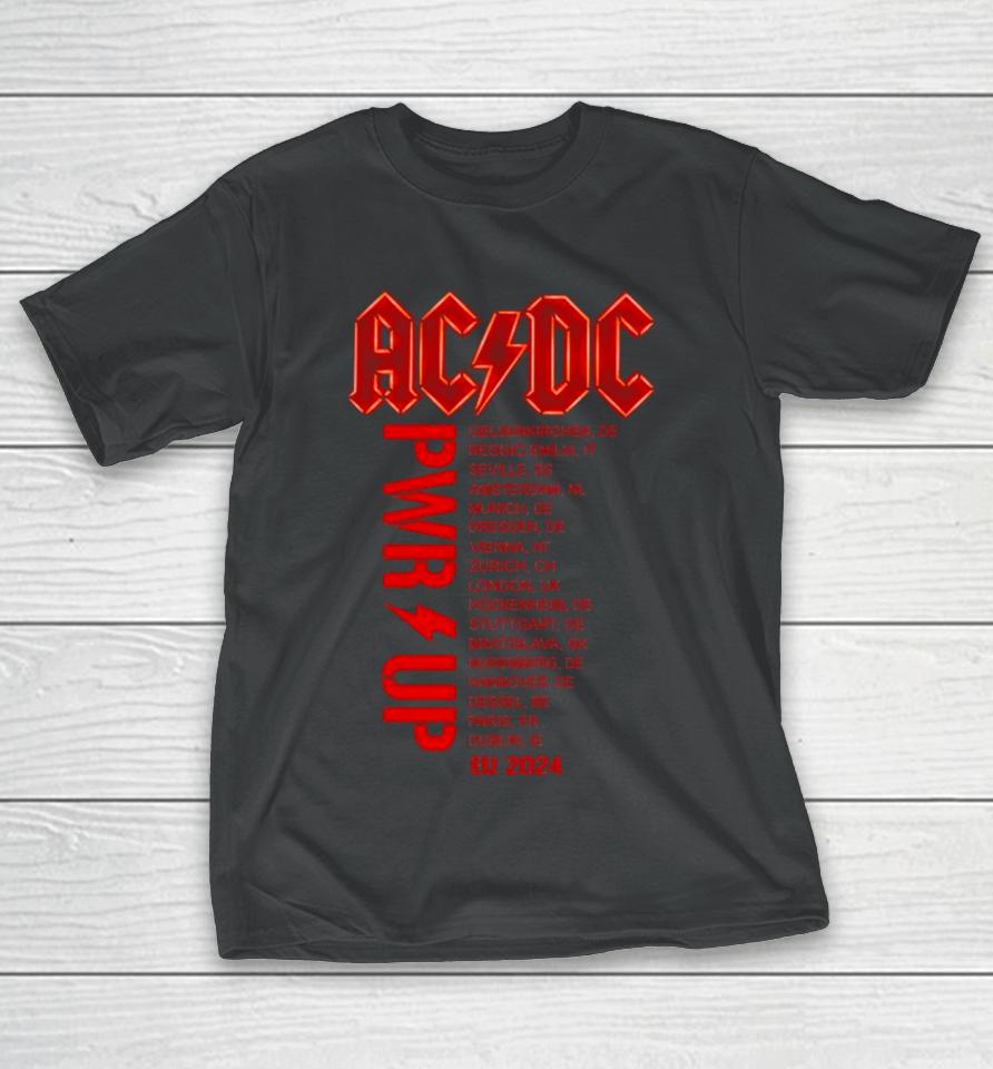 Ac Dc Band Power Up European Tour 2024 T-Shirt