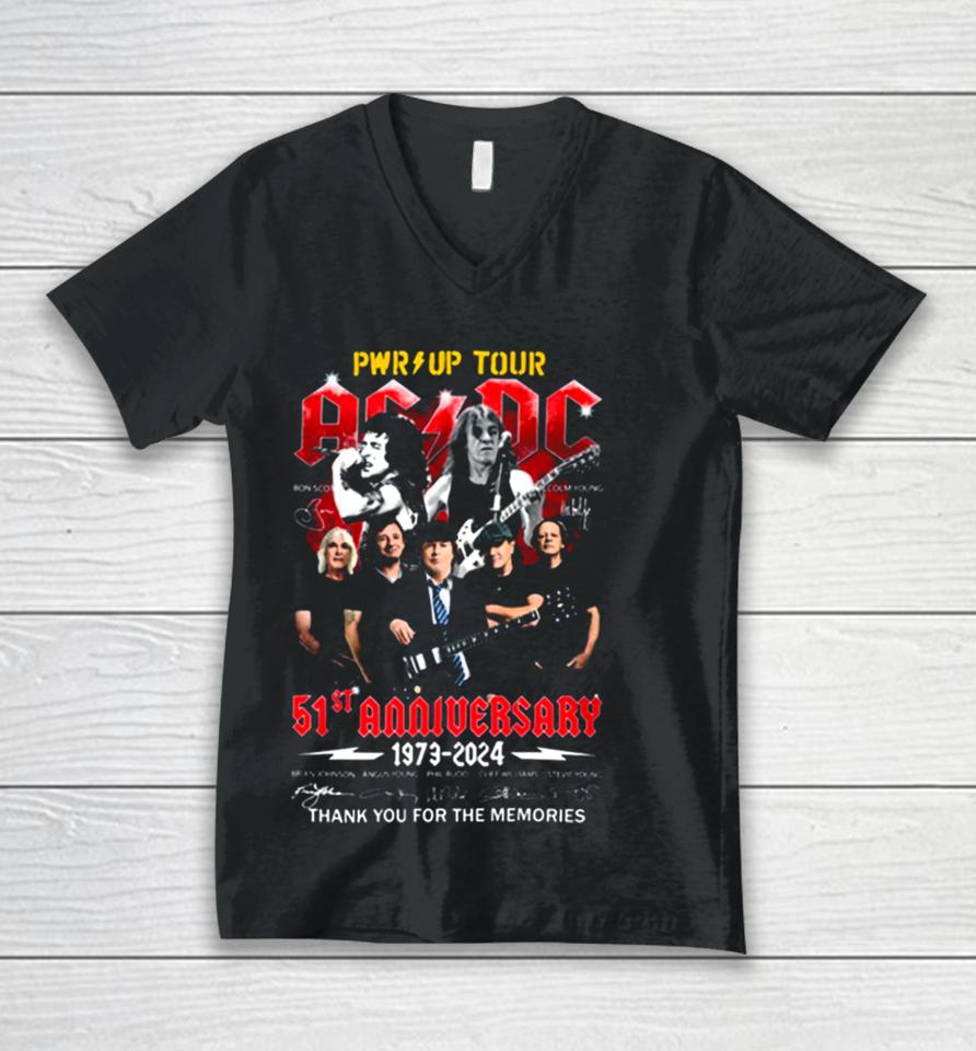 Ac Dc Power Up Tour 2024 Unisex V-Neck T-Shirt