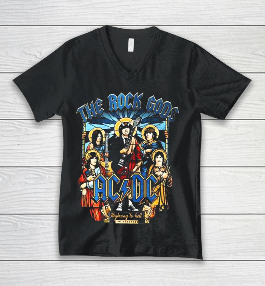 Ac Dc The Rock Gods Fan Love Highway To Hell Unisex V-Neck T-Shirt