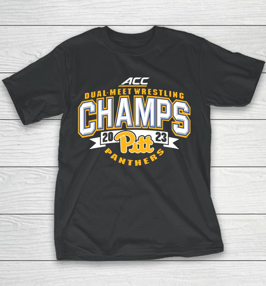 Acc Pitt Dual-Meet Wrestling Champs Youth T-Shirt