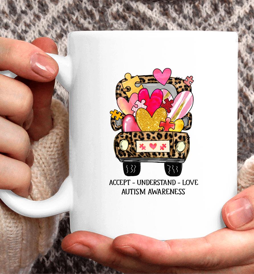 Accept Understand Love Autism Awareness Support Valentine Coffee Mug