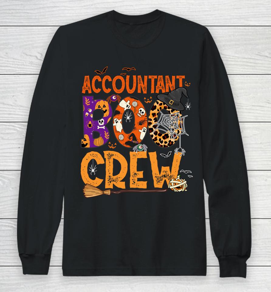 Accountant Boo Crew Halloween Costume Spooky Accountant Long Sleeve T-Shirt