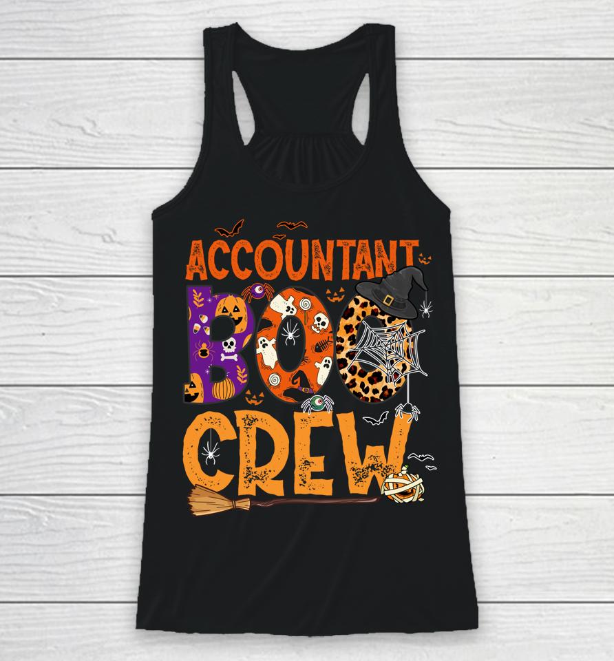 Accountant Boo Crew Halloween Costume Spooky Accountant Racerback Tank