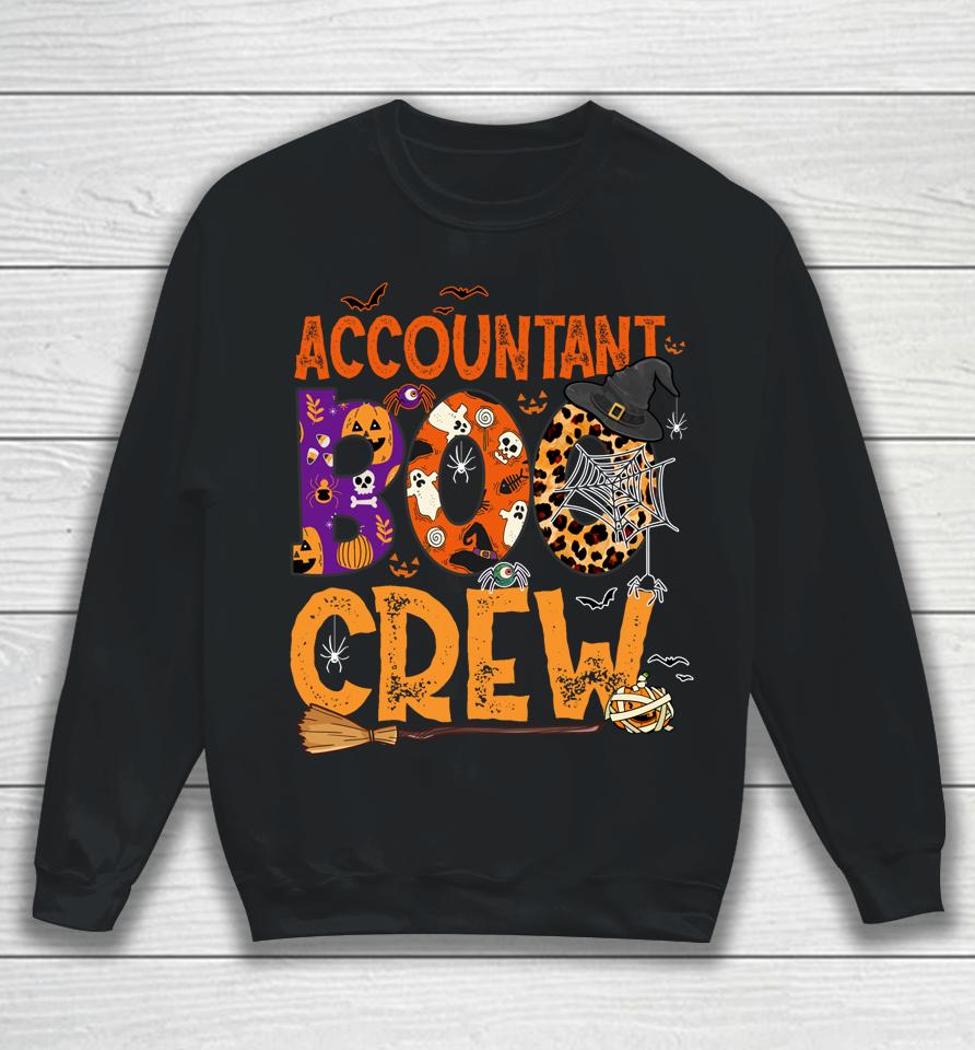 Accountant Boo Crew Halloween Costume Spooky Accountant Sweatshirt
