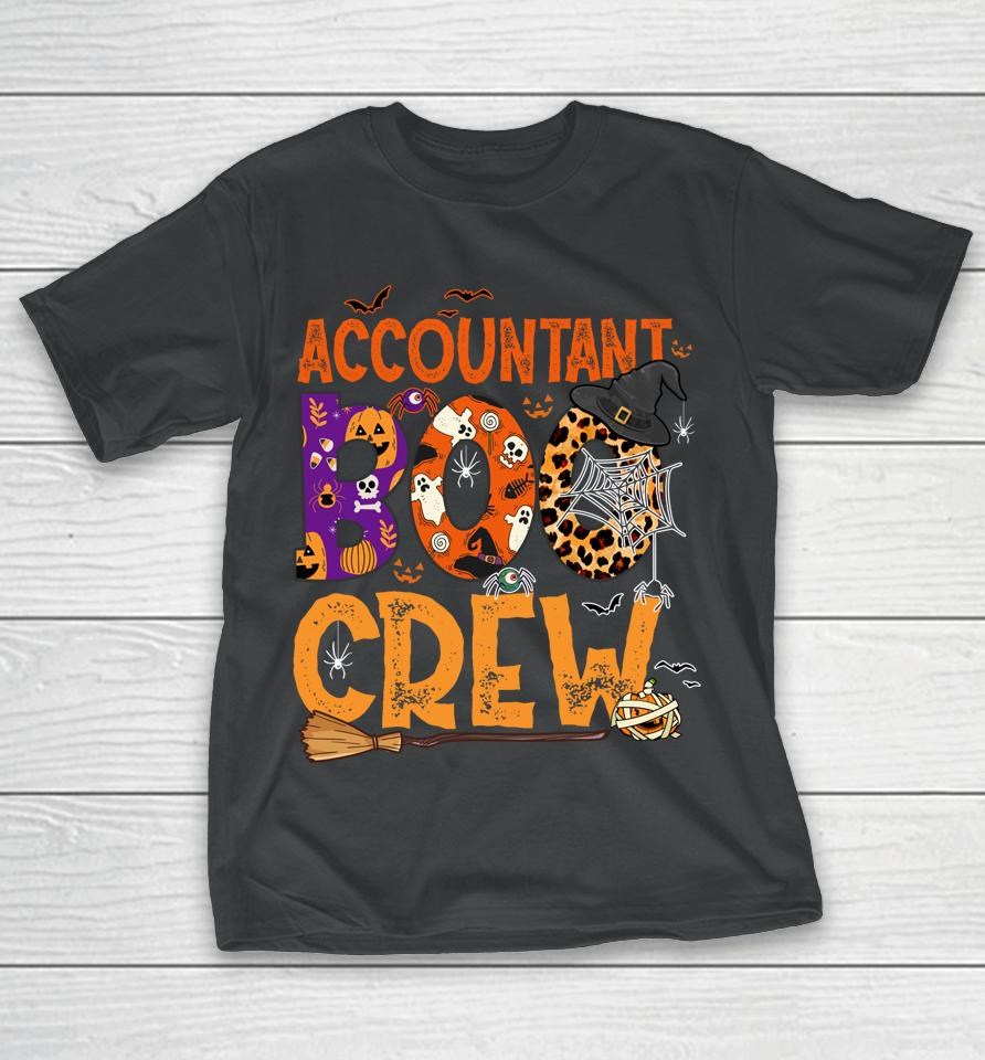 Accountant Boo Crew Halloween Costume Spooky Accountant T-Shirt