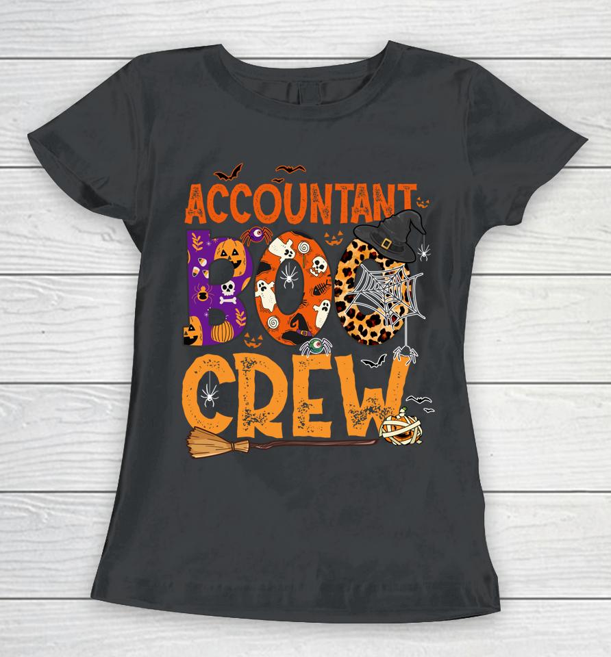 Accountant Boo Crew Halloween Costume Spooky Accountant Women T-Shirt