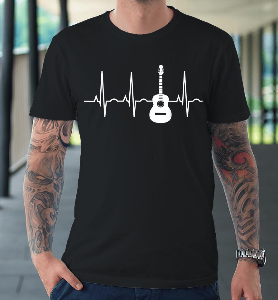 Acoustic Guitar Heartbeat Premium T-Shirt