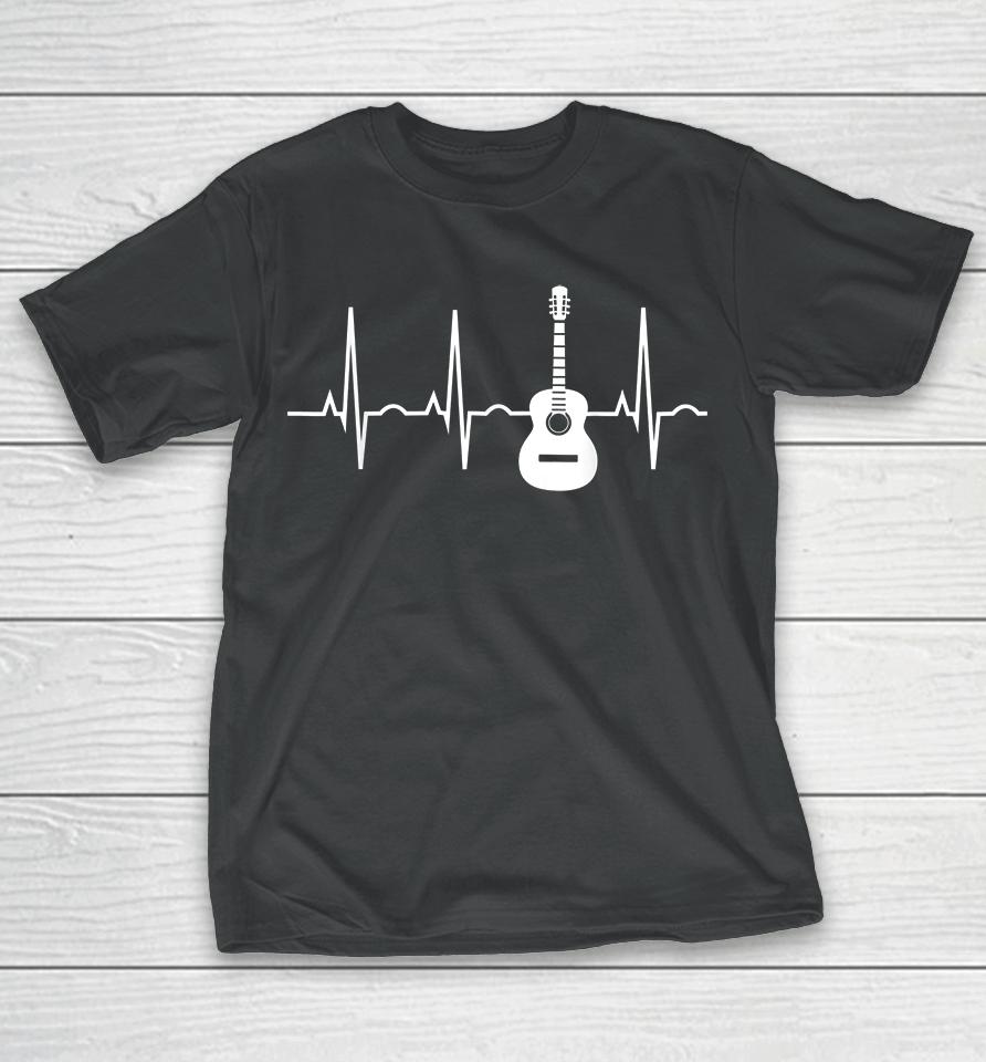 Acoustic Guitar Heartbeat T-Shirt